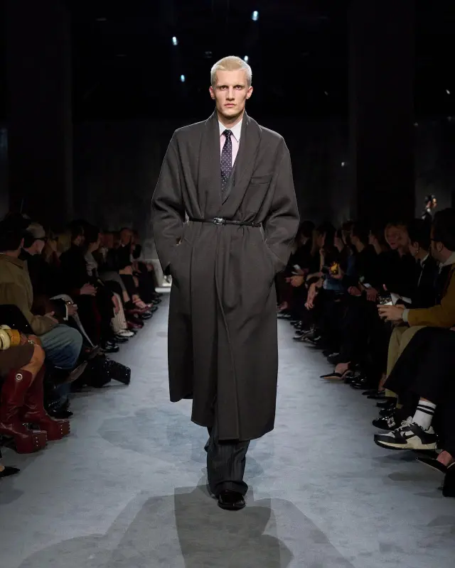 DOUBLE SPLITTABLE CASHMERE SHAWL COAT GRAPHITE online